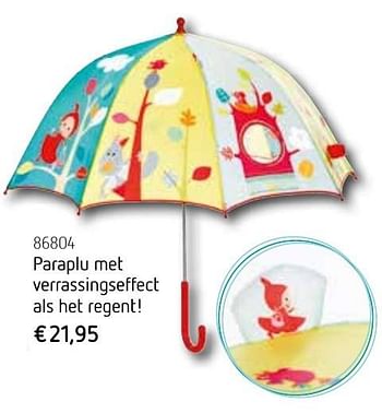 Promoties Paraplu met verrassingseffect als het regent! - Huismerk - De Speelvogel - Geldig van 01/10/2016 tot 31/12/2016 bij De Speelvogel