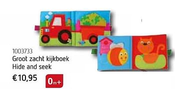 Promoties Groot zacht kijkboek hide and seek - Ambi toys - Geldig van 01/10/2016 tot 31/12/2016 bij De Speelvogel