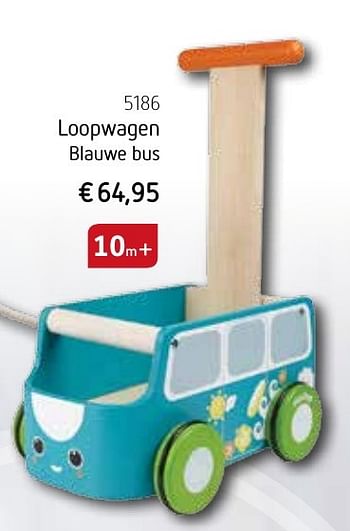 Promoties Loopwagen blauwe bus - Plantoys - Geldig van 01/10/2016 tot 31/12/2016 bij De Speelvogel