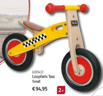 Promotions Loopfiets taxi small - Scratch Europe - Valide de 01/10/2016 à 31/12/2016 chez De Speelvogel