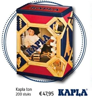 Promotions Kapla ton - Kapla - Valide de 01/10/2016 à 31/12/2016 chez De Speelvogel