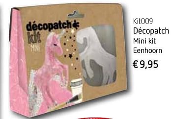 Promoties Décopatch mini kit eenhoorn - Mandarine - Geldig van 01/10/2016 tot 31/12/2016 bij De Speelvogel