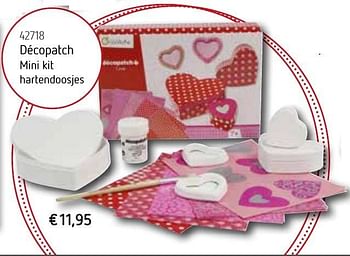 Promoties Décopatch mini kit hartendoosjes - Mandarine - Geldig van 01/10/2016 tot 31/12/2016 bij De Speelvogel