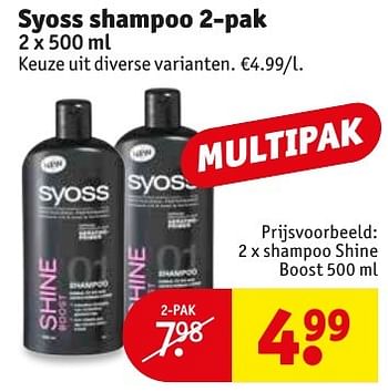 Promotions Syoss shampoo shine boost - Syoss - Valide de 10/10/2016 à 23/10/2016 chez Kruidvat