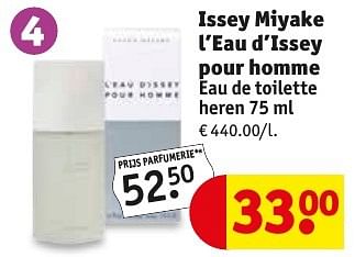 Promotions Issey miyake l`eau d`issey pour homme eau de toilette - Issey Miyake - Valide de 10/10/2016 à 23/10/2016 chez Kruidvat
