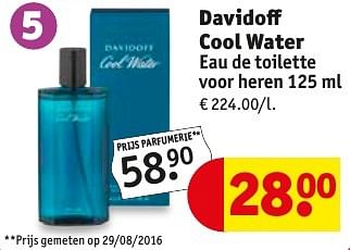 Promoties Davidoff cool water eau de toilette - Davidoff - Geldig van 10/10/2016 tot 23/10/2016 bij Kruidvat