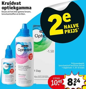 Promotions Kruidvat optiekgamma lensvloeistof sensitive - Produit maison - Kruidvat - Valide de 10/10/2016 à 23/10/2016 chez Kruidvat