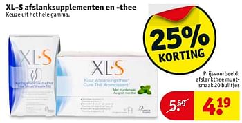Promoties Xl-s afslanksupplementen en -thee - XL-S Medical - Geldig van 10/10/2016 tot 23/10/2016 bij Kruidvat