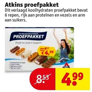 Promotions Atkins proefpakket - Atkins - Valide de 10/10/2016 à 23/10/2016 chez Kruidvat