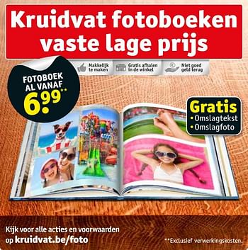 Promotions Kruidvat fotoboeken vaste lage prijs - Produit maison - Kruidvat - Valide de 10/10/2016 à 23/10/2016 chez Kruidvat