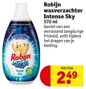 Promotions Robijn wasverzachter intense sky - Robijn - Valide de 10/10/2016 à 23/10/2016 chez Kruidvat