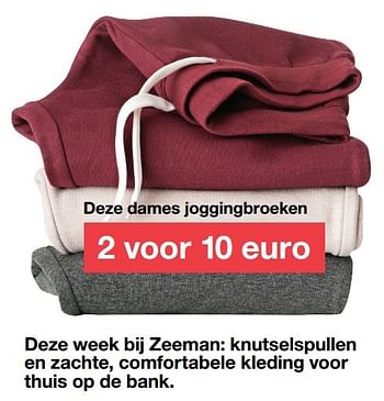 Promotions Dames joggingbroeken - Produit maison - Zeeman  - Valide de 15/10/2016 à 21/10/2016 chez Zeeman
