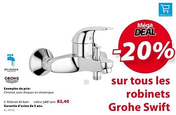 Promotions Robinets grohe swift - Grohe - Valide de 19/10/2016 à 24/10/2016 chez Gamma