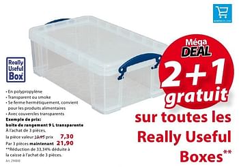Promotions Really useful boxes - Really Useful Box - Valide de 19/10/2016 à 24/10/2016 chez Gamma