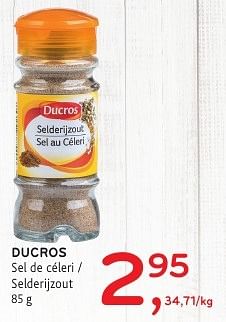 Promoties Ducros sel de céleri - Ducros - Geldig van 19/10/2016 tot 01/11/2016 bij Alvo