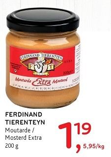 Promoties Ferdinand tierenteyn moutarde - Ferdinand Tierenteyn - Geldig van 19/10/2016 tot 01/11/2016 bij Alvo