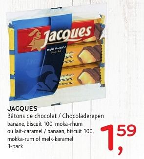 Promotions Jacques bâtons de chocolat - Jacques - Valide de 19/10/2016 à 01/11/2016 chez Alvo