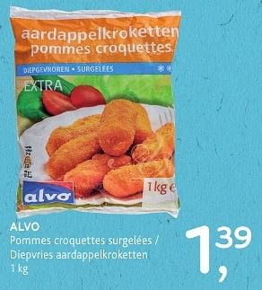 Promoties Alvo pommes croquettes surgelées - Huismerk - Alvo - Geldig van 19/10/2016 tot 01/11/2016 bij Alvo