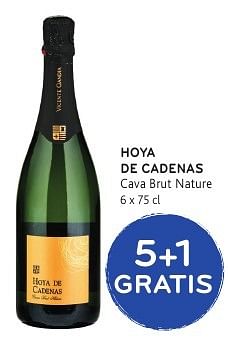 Promotions Hoya de cadenas cava brut nature - Mousseux - Valide de 19/10/2016 à 01/11/2016 chez Alvo