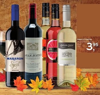 Promotions Famille castel - Vins rosé - Valide de 19/10/2016 à 01/11/2016 chez Alvo