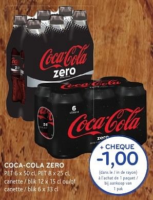 Promotions Coca-cola zero - Coca Cola - Valide de 19/10/2016 à 01/11/2016 chez Alvo