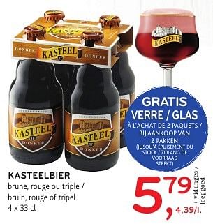 Promotions Kasteelbier - Kasteelbier - Valide de 19/10/2016 à 01/11/2016 chez Alvo