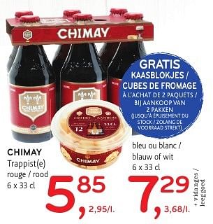 Promoties Chimay trappist(e) - Chimay - Geldig van 19/10/2016 tot 01/11/2016 bij Alvo