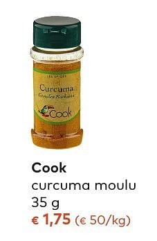 Promoties Cook curcuma moulu - Cook - Geldig van 05/10/2016 tot 01/11/2016 bij Bioplanet