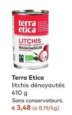 Promoties Terra etica litchis dénoyautés - Terra Etica - Geldig van 05/10/2016 tot 01/11/2016 bij Bioplanet