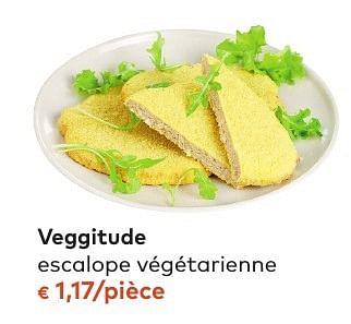 Promoties Veggitude escalope végétarienne - Veggitude - Geldig van 05/10/2016 tot 01/11/2016 bij Bioplanet