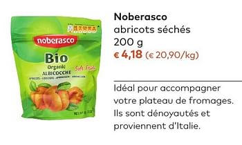 Promotions Noberasco abricots séchés - Noberasco - Valide de 05/10/2016 à 01/11/2016 chez Bioplanet