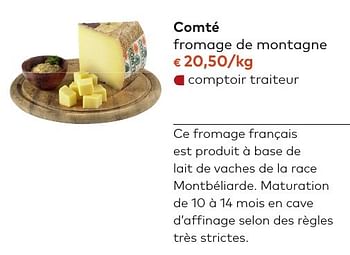 Promoties Comté fromage de montagne - Huismerk - Bioplanet - Geldig van 05/10/2016 tot 01/11/2016 bij Bioplanet