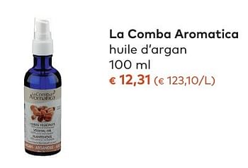 Promotions La comba aromatica huile d`argan - La Comba Aromatica - Valide de 05/10/2016 à 01/11/2016 chez Bioplanet
