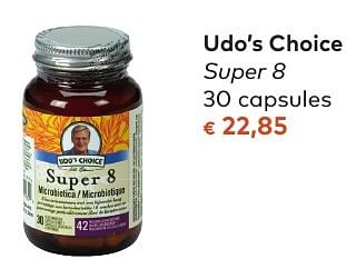 Promotions Udo`s choice super 8 - Udo's Choice - Valide de 05/10/2016 à 01/11/2016 chez Bioplanet