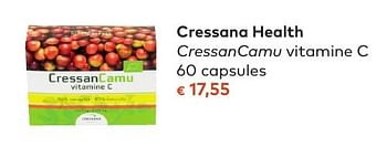 Promotions Cressana health cressancamu vitamine c - Cressana Health - Valide de 05/10/2016 à 01/11/2016 chez Bioplanet