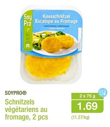 Promoties Schnitzels végétariens au fromage, - Soypro - Geldig van 12/10/2016 tot 19/10/2016 bij Aldi