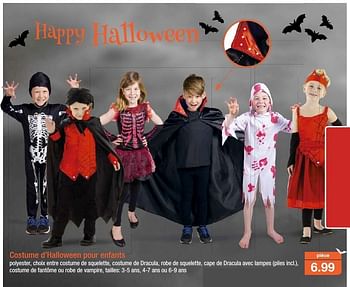 Promoties Costume d`halloween pour enfants - Huismerk - Aldi - Geldig van 12/10/2016 tot 19/10/2016 bij Aldi