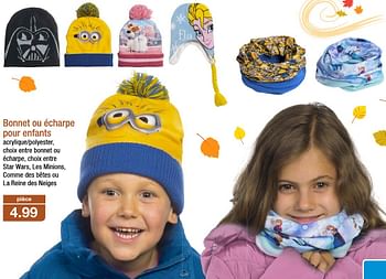 Promoties Bonnet ou écharpe pour enfants - Huismerk - Aldi - Geldig van 12/10/2016 tot 19/10/2016 bij Aldi