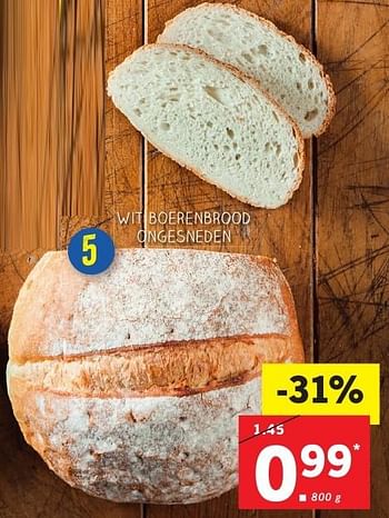Promotions Wit boerenbrood ongesneden - Produit maison - Lidl - Valide de 17/10/2016 à 22/10/2016 chez Lidl