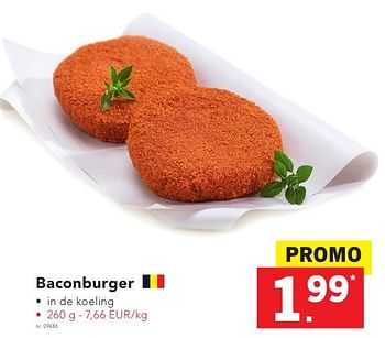 Promoties Baconburger - Huismerk - Lidl - Geldig van 17/10/2016 tot 22/10/2016 bij Lidl