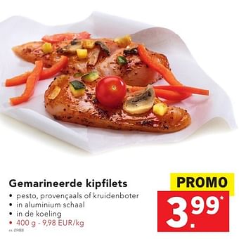 Promoties Gemarineerde kipfilets - Huismerk - Lidl - Geldig van 17/10/2016 tot 22/10/2016 bij Lidl