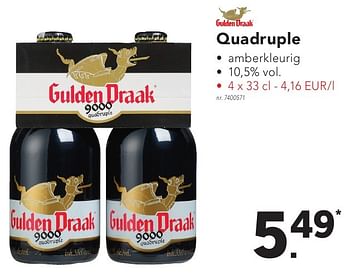Promotions Quadruple - Gulden Draak - Valide de 17/10/2016 à 22/10/2016 chez Lidl