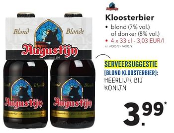 Promoties Kloosterbier - Augustijn - Geldig van 17/10/2016 tot 22/10/2016 bij Lidl
