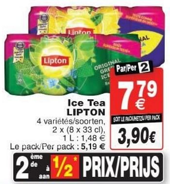 Promoties Ice tea lipton - Lipton - Geldig van 11/10/2016 tot 24/10/2016 bij Cora