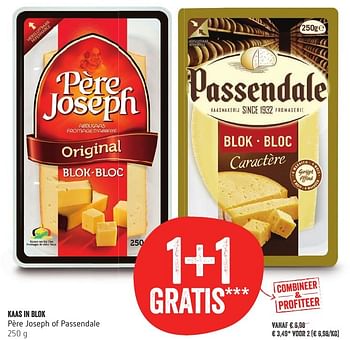 Promoties Kaas in blok père joseph of passendale - Huismerk - Delhaize - Geldig van 13/10/2016 tot 19/10/2016 bij Delhaize
