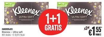 Promoties Zakdoekjes kleenex ultra soft - Kleenex - Geldig van 13/10/2016 tot 19/10/2016 bij Delhaize