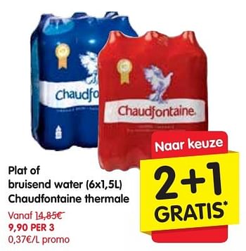 Promoties Plat of bruisend water chaudfontaine thermale - Chaudfontaine - Geldig van 13/10/2016 tot 19/10/2016 bij Red Market
