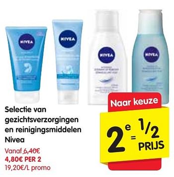 Promoties Selectie van gezichtsverzorgingen en reinigingsmiddelen nivea - Nivea - Geldig van 13/10/2016 tot 19/10/2016 bij Red Market