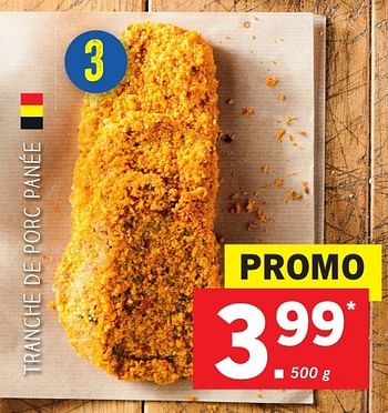 Promoties Tranche de porc panée - Huismerk - Lidl - Geldig van 17/10/2016 tot 22/10/2016 bij Lidl