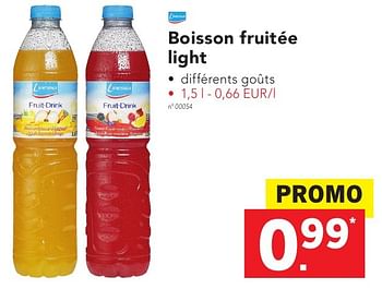 Promoties Boisson fruitée light - Linessa - Geldig van 17/10/2016 tot 22/10/2016 bij Lidl